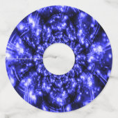 Étiquette Pour Verre De Vin Lumières Bleues (Dos)