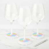 Étiquette Pour Verre De Vin Magnificent Pastel Rainbow Wedding (Lot)