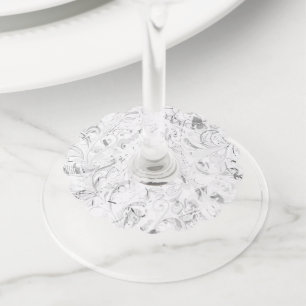 Étiquette Pour Verre De Vin Mandala abstrait 4