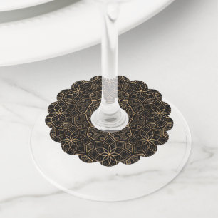 Étiquette Pour Verre De Vin Mandala Luxe 3