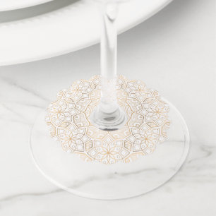 Étiquette Pour Verre De Vin Mandala Luxe 4