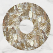 Étiquette Pour Verre De Vin Many beautiful petals of rose (Devant)