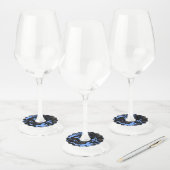 Étiquette Pour Verre De Vin Marble pattern 9 (Lot)