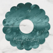 Étiquette Pour Verre De Vin Marbre vert émeraude (Devant)