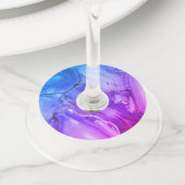 Étiquette Pour Verre De Vin Marbre violet exotique (De près)