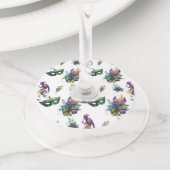 Étiquette Pour Verre De Vin Mardi Gras Marque Vin Inspiré (De près)