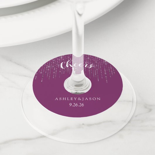 Étiquette Pour Verre De Vin Mariage (De près)