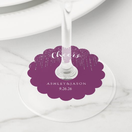Étiquette Pour Verre De Vin Mariage (De près)