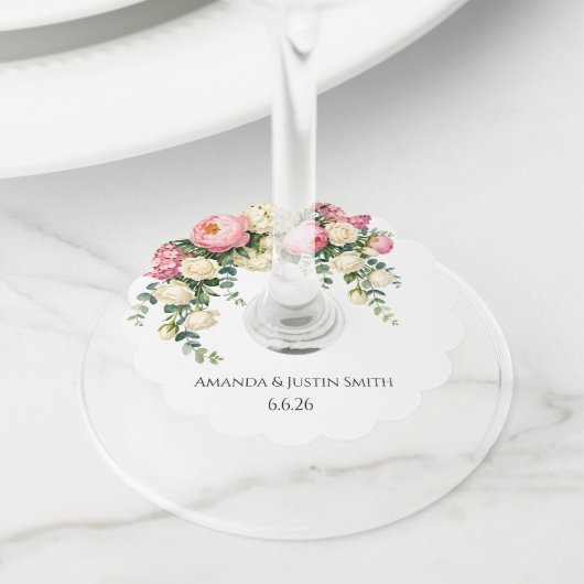 Étiquette Pour Verre De Vin Mariage  (De près)