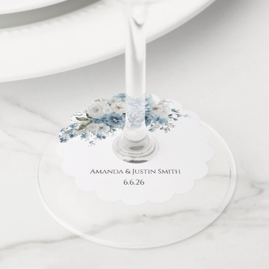Étiquette Pour Verre De Vin Mariage (De près)