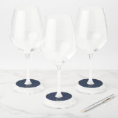 Étiquette Pour Verre De Vin Mariage bleu opulent (Lot)
