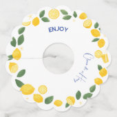 Étiquette Pour Verre De Vin Marque simple à personnaliser de citron (Dos)