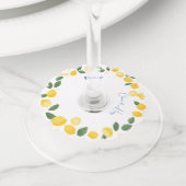 Étiquette Pour Verre De Vin Marque simple à personnaliser de citron (De près)