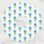 Étiquette Pour Verre De Vin Méduse arc-en-ciel (Devant)