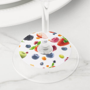 Étiquette Pour Verre De Vin Mélanger les fruits
