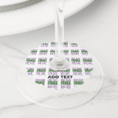 ÉTIQUETTE POUR VERRE DE VIN MODÈLE DE TEXTE D'IMAGE BLANCHE SIMPLE MODERNE (De près)