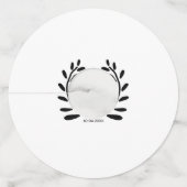 ÉTIQUETTE POUR VERRE DE VIN MONOGRAM GROOMSMAN AJOUTER ANNÉE DATE NOM DONS (Dos)