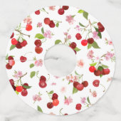 Étiquette Pour Verre De Vin Motif cerise 1 (Dos)