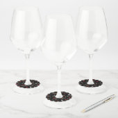 Étiquette Pour Verre De Vin Motif coeurs 28 (Lot)