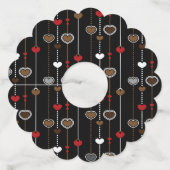 Étiquette Pour Verre De Vin Motif coeurs 28 (Dos)