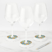 Étiquette Pour Verre De Vin Motif d'ananas 2 (Lot)