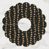 Étiquette Pour Verre De Vin Motif de coeur 14 (Devant)