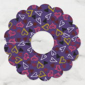 Étiquette Pour Verre De Vin Motif de coeur 32 (Dos)