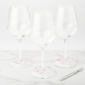 Étiquette Pour Verre De Vin Motif de coeur 33 (Lot)