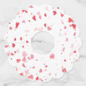 Étiquette Pour Verre De Vin Motif de coeur 33 (Dos)