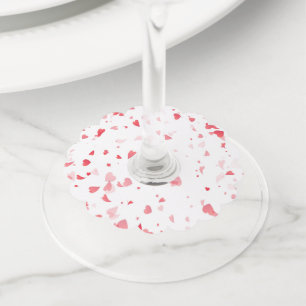 Étiquette Pour Verre De Vin Motif de coeur 33