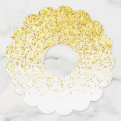 Étiquette Pour Verre De Vin Motif de dégradé de rayonnement 1 (Dos)