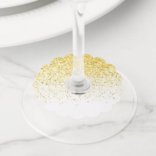 Étiquette Pour Verre De Vin Motif de dégradé de rayonnement 1