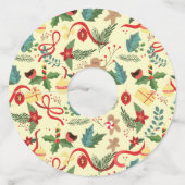 Étiquette Pour Verre De Vin Motif de Noël (Dos)