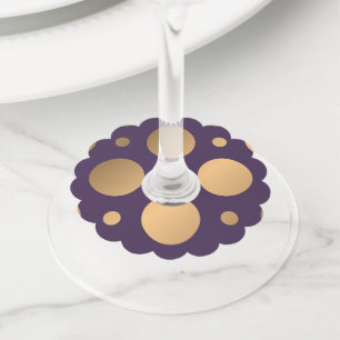 Étiquette Pour Verre De Vin Motif de points 15