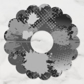 Étiquette Pour Verre De Vin Motif de projection de peinture 2 (Dos)