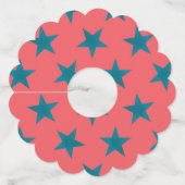 Étiquette Pour Verre De Vin Motif des étoiles d'or 19 (Devant)