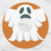 Étiquette Pour Verre De Vin Motif d'Halloween de fantôme réversible (Dos)