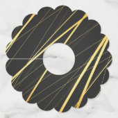 Étiquette Pour Verre De Vin Motif d'or 1 (Dos)