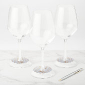 Étiquette Pour Verre De Vin Motif d'or 3 (Lot)