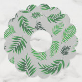 Étiquette Pour Verre De Vin Motif Feuille tropical 11 (Devant)