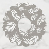 Étiquette Pour Verre De Vin Motif Feuille tropical 9 (Dos)