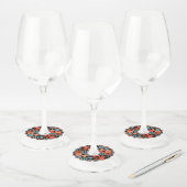 Étiquette Pour Verre De Vin Motif géométrique 28 (Lot)