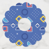 Étiquette Pour Verre De Vin Motif géométrique 3 (Dos)