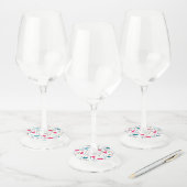 Étiquette Pour Verre De Vin Motif géométrique 5 (Lot)