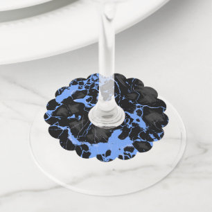 Étiquette Pour Verre De Vin Motif marbre 9