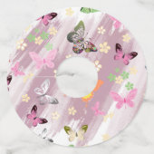 Étiquette Pour Verre De Vin Motif papillon 7 (Dos)