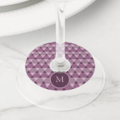 Étiquette Pour Verre De Vin Motif Triangles (De près)