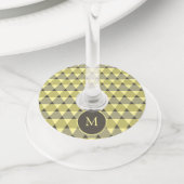 Étiquette Pour Verre De Vin Motif triangles (De près)