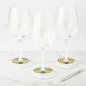 Étiquette Pour Verre De Vin Motif triangles (Lot)