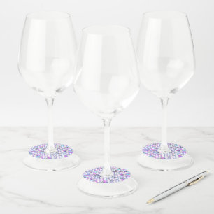 Étiquette Pour Verre De Vin Motif Vagues Étoilées Envoûtantes